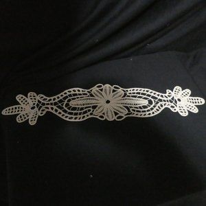 Floral crochet lace doily